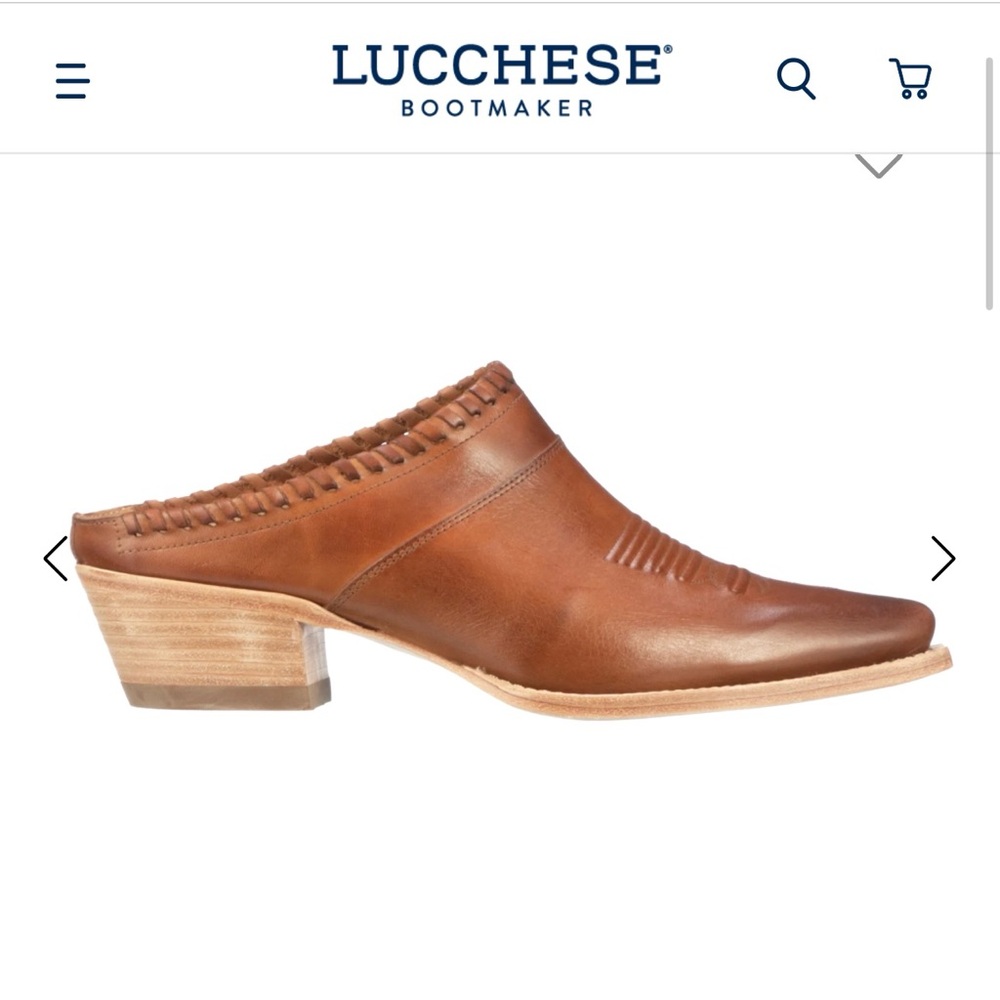 Lucchese Bootmaker - Kim slide one, Golden Tan size 8